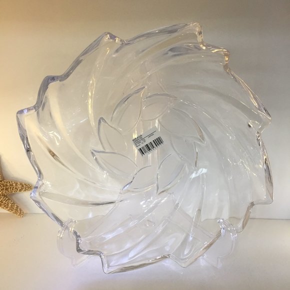 MIKASA Ambrose Bowl 12.75" NIB Leaf Design Party - Picture 1 of 13